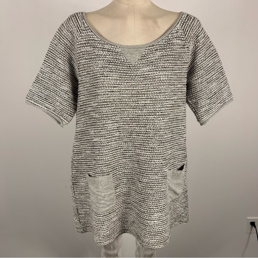 Meadow Rue Black and White Striped Tunic Size S